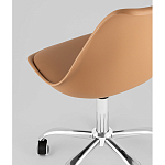 Офисный стул на металлическом основании EGGERY Brown пластик варинант исполнения - 3 | Loft Concept в Воронеже