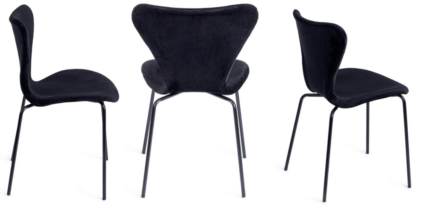 Стул Julissa Black Chair флок Стул Julissa Black Chair флок - Loft-Concept в Воронеже