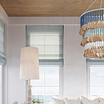 Люстра трехъярусная с декором из круглых деревянных бусин с кисточками Blue Wooden Beads Chandelier варинант исполнения - 4 | Loft Concept в Воронеже