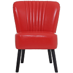 Кресло с обивкой из эко-кожи Harper Armchair Red варинант исполнения - 2 | Loft Concept в Воронеже
