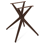 Стол обеденный с коричневой прямоугольной столешницей из керамики на четырех пластиковых ножках Brown Ceramics варинант исполнения - 4 | Loft Concept в Воронеже