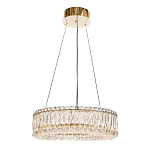 Люстра подвесная круглая из прозрачного хрусталя с золотым корпусом Selfsufficient варинант исполнения - 4 | Loft Concept в Воронеже