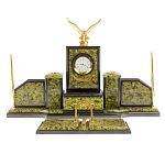 Настольный письменный набор из змеевика  и бронзы с декором в виде орла в подарочной упаковке Successful Leader варинант исполнения - 1 | Loft Concept в Воронеже