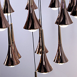 Люстра светодиодная с акриловыми конусообразными плафономи розовое золото Astra 60   варинант исполнения - 3 | Loft Concept в Воронеже