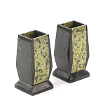 Настольный письменный набор из змеевика с часами и таблетницей Successful Leader варинант исполнения - 3 | Loft Concept в Воронеже