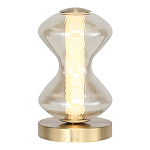 Настольная лампа светодиодная с волнообразным стеклянным плафоном Amphora of Light варинант исполнения - 1 | Loft Concept в Воронеже