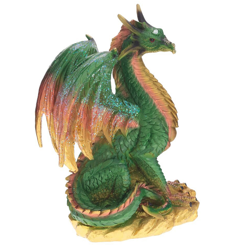 Декоративная статуэтка Дракон Green Orange Dragon Statuette Зеленый Оранжевый Желтый Декоративная статуэтка Дракон Green Orange Dragon Statuette Зеленый Оранжевый Желтый в Воронеже | Loft Concept