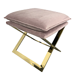 Пуф велюровый на металлическом основании Meekness варинант исполнения - 2 | Loft Concept в Воронеже