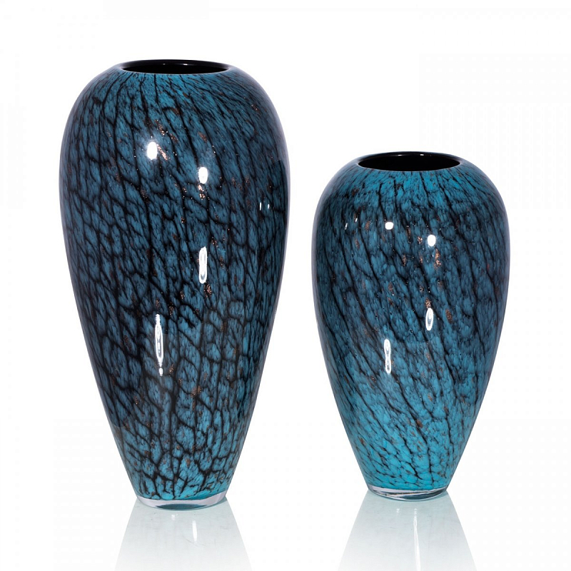 Стеклянная ваза Chrysalis Бирюзовый в Воронеже | Loft Concept 