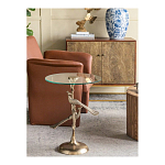 Столик с круглой стеклянной столешницей и корпусом в виде двух павлинов на ветке Table Two Peacocks варинант исполнения - 9 | Loft Concept в Воронеже