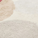 Ковер из хлопка с абстрактным принтом бежевого цвета Elysian Flow Blush варинант исполнения - 3 | Loft Concept в Воронеже