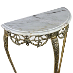 Консоль из бронзы с мраморной столешницей Mademoiselle De Console варинант исполнения - 1 | Loft Concept в Воронеже