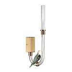 Бра с прозрачной изогнутой трубкой и декоративной фигуркой птицы Ganthea варинант исполнения - 1 | Loft Concept в Воронеже