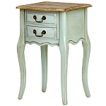 Прикроватная тумба из массива березы светло-бирюзовая Montmartre Provence Bedside Table варинант исполнения - 1 | Loft Concept в Воронеже