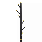 Напольная вешалка чёрная с золотистыми элементами Branches Hangers варинант исполнения - 2 | Loft Concept в Воронеже