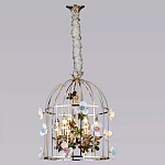 Люстра в виде клетки с цветами Flower Cell варинант исполнения - 3 | Loft Concept в Воронеже