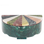 Шкатулка с мозаикой из натурального камня змеевик Stone Casket варинант исполнения - 1 | Loft Concept в Воронеже