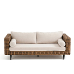 Трехместный садовый диван из плетеного пластика Matteo варинант исполнения - 6 | Loft Concept в Воронеже