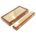 Нарды настольные из натурального камня лазурит и долерит Backgammon from Stone варинант исполнения - 12 | Loft Concept в Воронеже