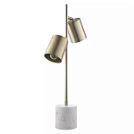 Настольная лампа золотистая на белом мраморном основании Streams of Light варинант исполнения - 3 | Loft Concept в Воронеже