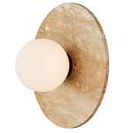 Бра в виде диска с плафоном из матового белого стекла Marble Glow варинант исполнения - 2 | Loft Concept в Воронеже