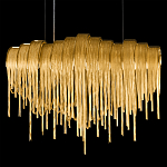 Люстра подвесная с металлическими цепочками и изогнутыми металлическими дугами 72 см Atlantis Chain варинант исполнения - 17 | Loft Concept в Воронеже