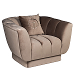 Дизайнерское кресло мягкое из серого велюра Serenity варинант исполнения - 1 | Loft Concept в Воронеже