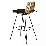 Стул барный с ротанговым плетением Half Bar Chair with Wicker без подлокотников варинант исполнения - 1 | Loft Concept в Воронеже