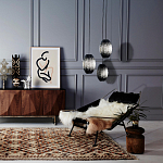 Подвесной светильник вертикальной овальной формы украшенный белыми круглыми бусинами Gradient Oval Pendant Lamp White варинант исполнения - 4 | Loft Concept в Воронеже