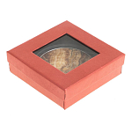 Зеркало карманное складное круглое из натурального камня Оникс в подарочной упаковке Silver Stone Mirrors варинант исполнения - 4 | Loft Concept в Воронеже