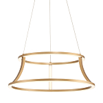 Люстра золотого цвета с 2-мя светодиодными кольцами Eurofase варинант исполнения - 1 | Loft Concept в Воронеже