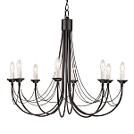 Люстра черного цвета ручной работы с канделябрами и переплетенной проволочной драпировкой Elstead Lighting варинант исполнения - 5 | Loft Concept в Воронеже
