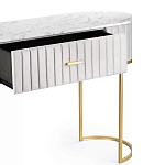 Консоль овальная на золотистых фигруных ножках Wall Console варинант исполнения - 3 | Loft Concept в Воронеже