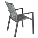 Стул темно-серый с высокой плетеной спинкой и сиденьем Braided Strength варинант исполнения - 3 | Loft Concept в Воронеже