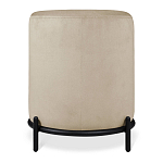 Банкетка овальная бежевый велюр на 4-х металлических ножках черного цвета SANJAY варинант исполнения - 3 | Loft Concept в Воронеже