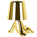 Настольная лампа фигурная золотого цвета с гладким абажуром Высота 17 см Sophia варинант исполнения - 6 | Loft Concept в Воронеже