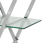 Стеллаж со стеклянными полками на стальном каркасе X-ray варинант исполнения - 4 | Loft Concept в Воронеже