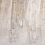 Люстра круглая с прозрачными стержнями разной длины Textured Glass Chandelier варинант исполнения - 8 | Loft Concept в Воронеже