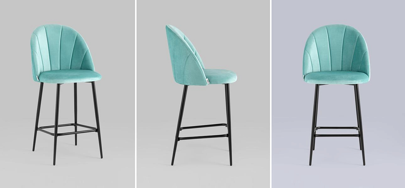 Барный Стул Balsari S Chair Цвет Тиффани Барный Стул Balsari S Chair Цвет Тиффани - Loft-Concept в Воронеже