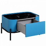 Тумба прикроватная чёрно-голубая с  ящиком Blue Cabinet варинант исполнения - 2 | Loft Concept в Воронеже