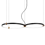 Люстра подвесная светодиодная черный металл Ring Horizontal варинант исполнения - 8 | Loft Concept в Воронеже