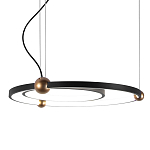 Люстра подвесная светодиодная черный металл Ring Horizontal варинант исполнения - 1 | Loft Concept в Воронеже