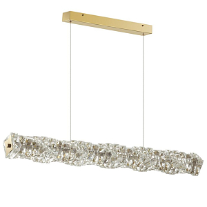 Хрустальная Люстра Long Transparent Cubes Золотая