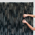 Современное Объемное Панно на стену Horizontal rhythmic waves варинант исполнения - 2 | Loft Concept в Воронеже