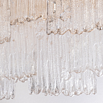 Люстра подвесная прямоугольная из рифленого стекла Fluted Glass Chandelier варинант исполнения - 1 | Loft Concept в Воронеже