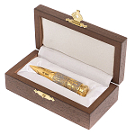 Флеш-карта USB 2.0 на 32 гб в виде пули с гравировкой природы в подарочной коробке Metal Flash Drive варинант исполнения - 5 | Loft Concept в Воронеже