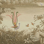 Обои ручная роспись Le Brésil Amarelo Sepia варинант исполнения - 3 | Loft Concept в Воронеже