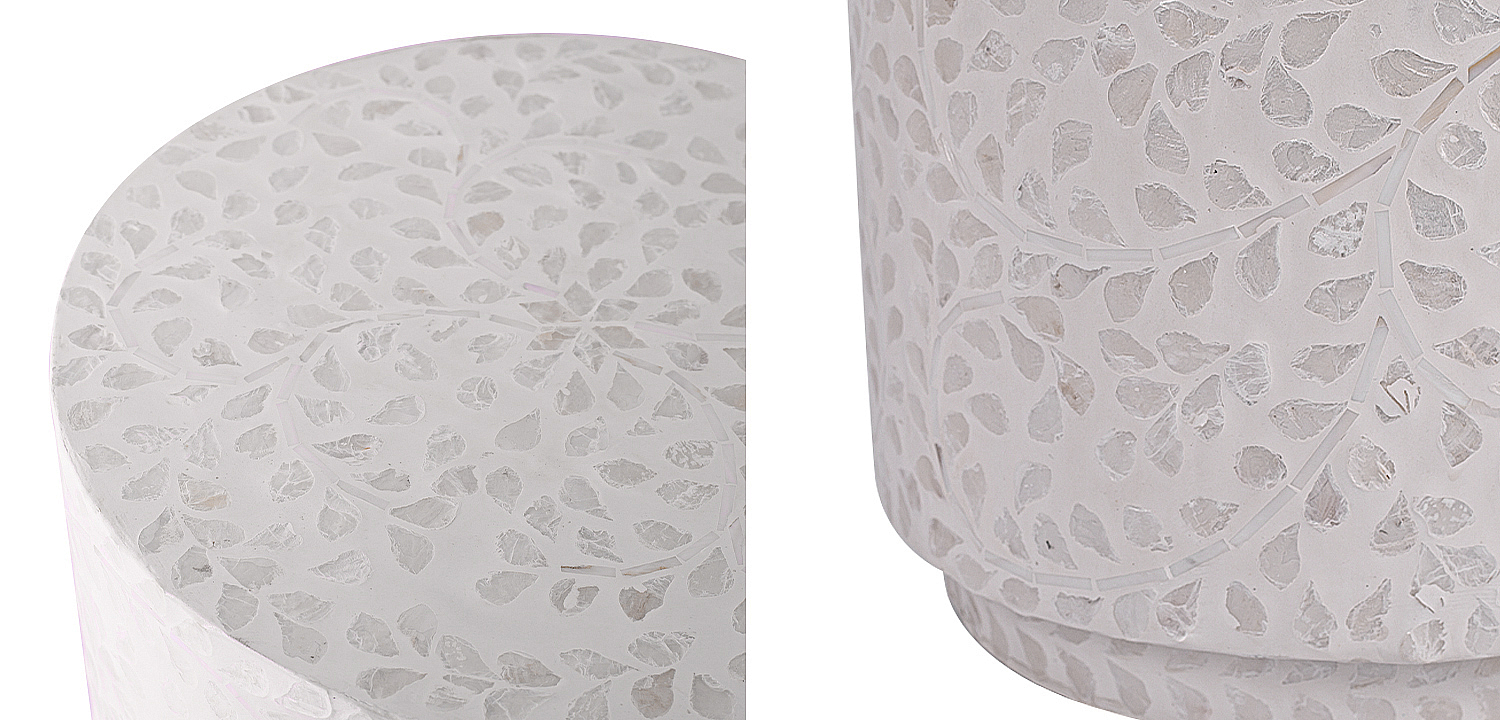 Приставной стол Bone Inlay Pearl Side Table Приставной стол Bone Inlay Pearl Side Table - Loft-Concept в Воронеже