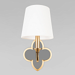 Бра с белым текстильным абажуром и фигурным основанием с зеркальной вставкой Vitorino варинант исполнения - 5 | Loft Concept в Воронеже