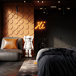 Гипсовая 3D панель с принтографией PM-105 варинант исполнения - 1 | Loft Concept в Воронеже